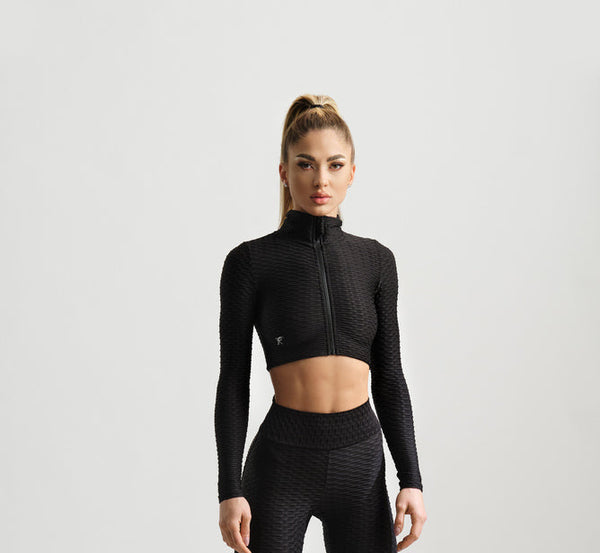 Sculpting Crop Top - Black